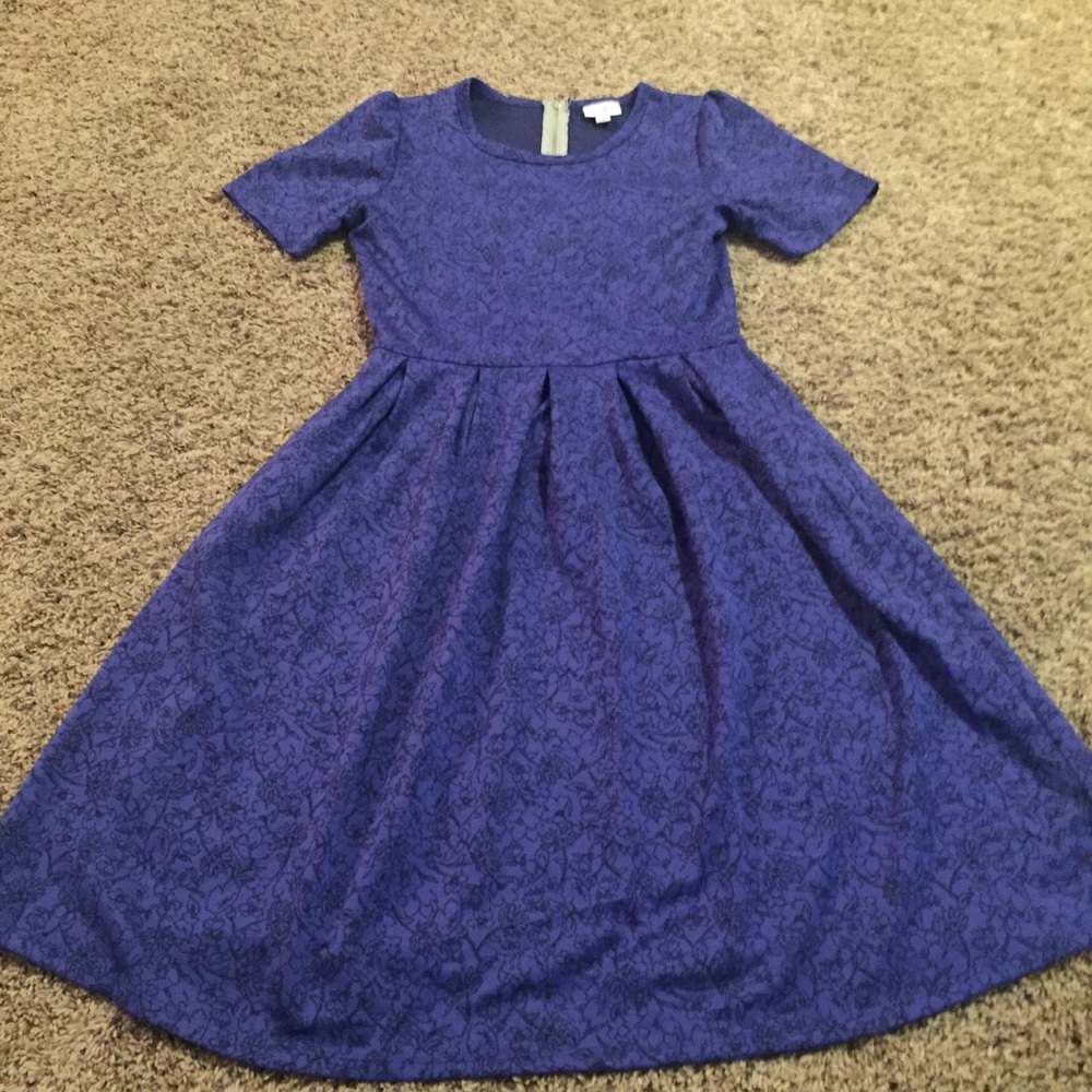 Lularoe blue floral print dress